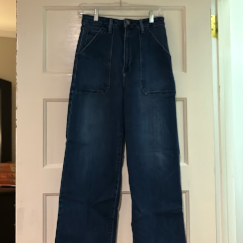 Just Black Dark Blue Flare & Wide Leg Jeans